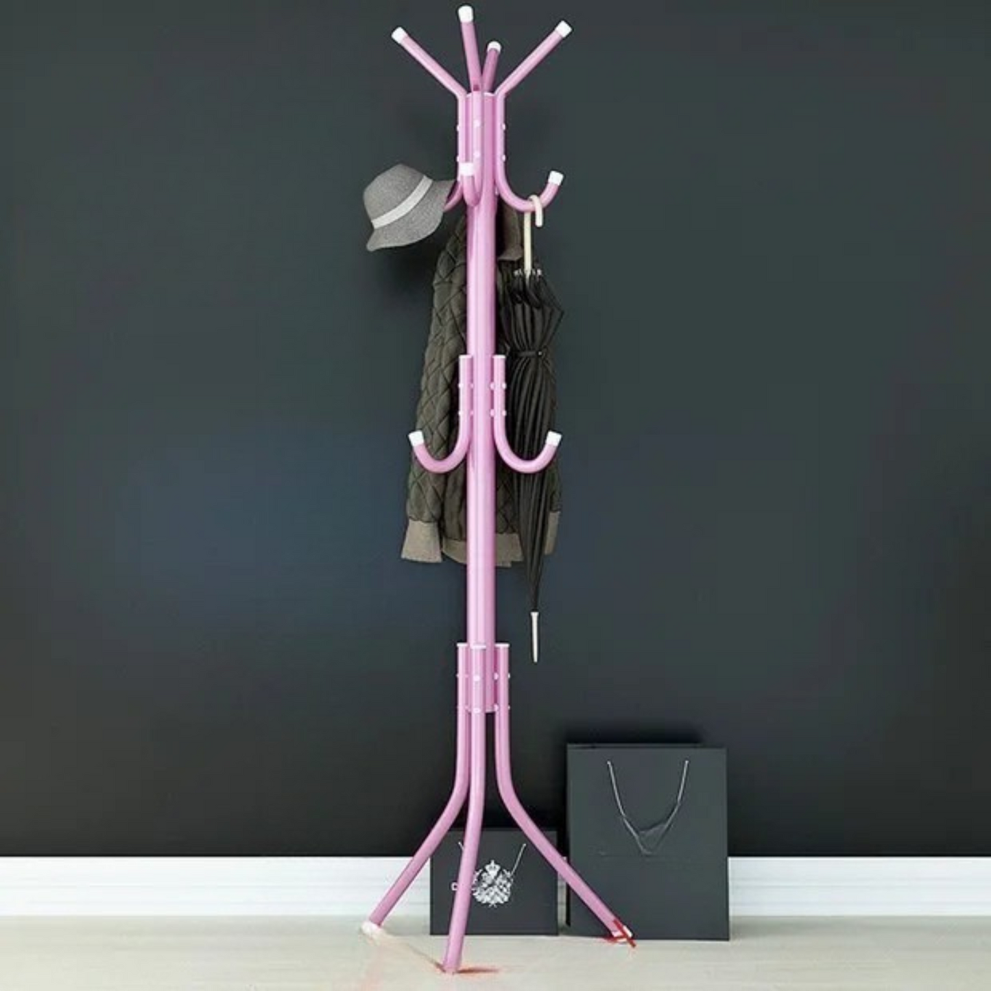 Porte manteau sur pied perroquet avec plusieurs crochets- FACILIO