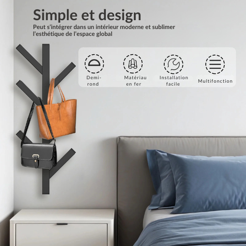 Porte manteau mural arborescent au design épuré - TRUNCA