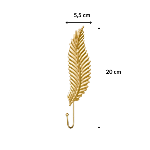 Patère feuille dorée - FOLIUM