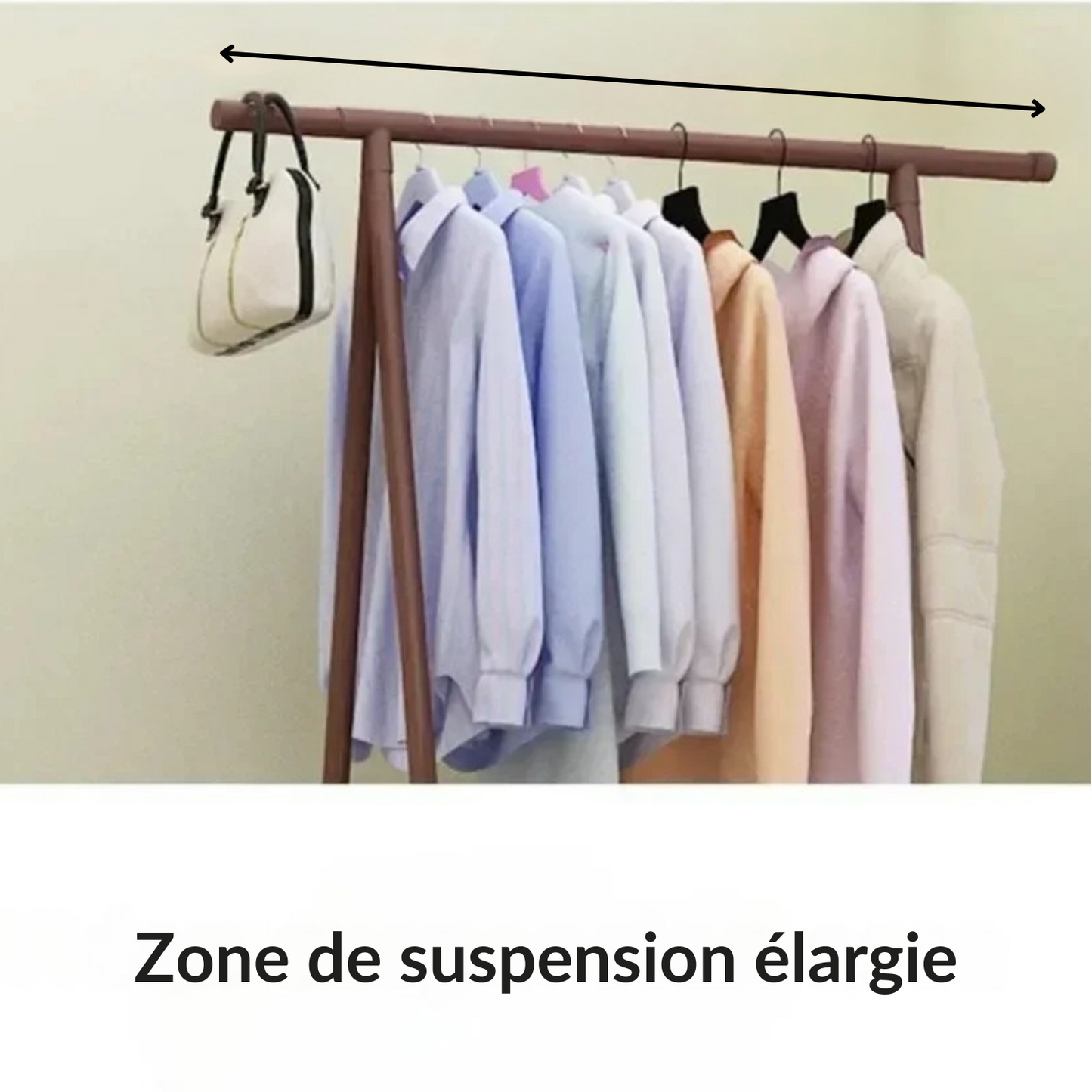 Portant vêtements mobile avec étagères - PORTATIO