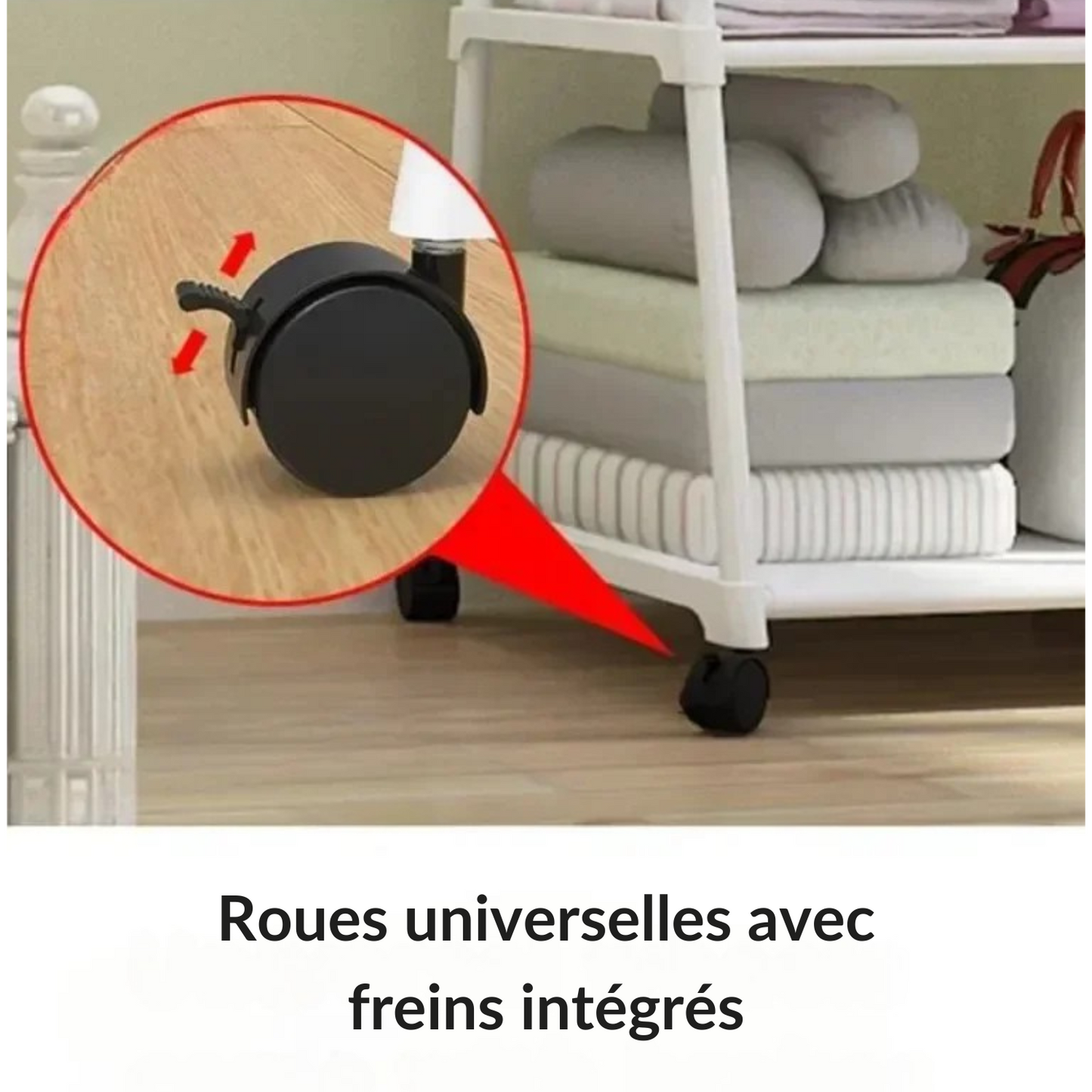 Portant vêtements mobile avec étagères - PORTATIO