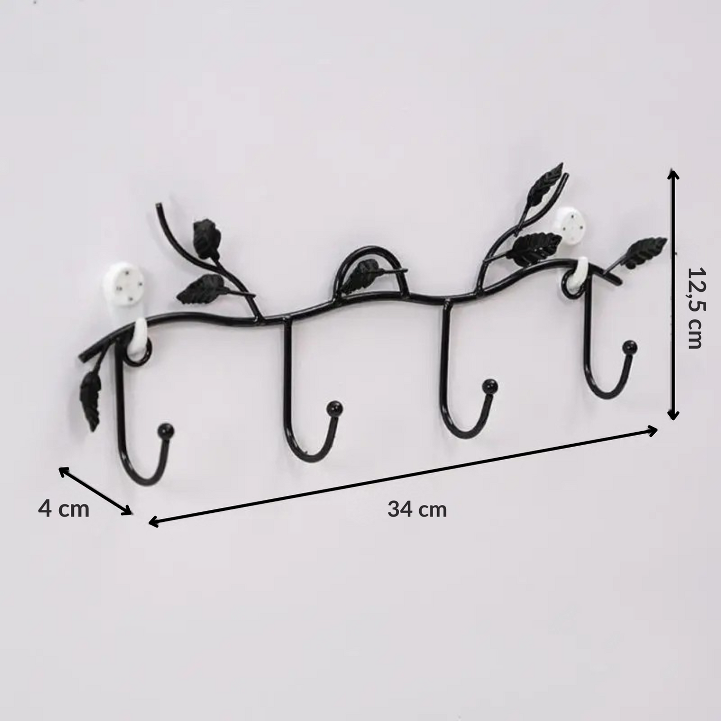 Porte manteau mural design cercle et feuille - FORMA