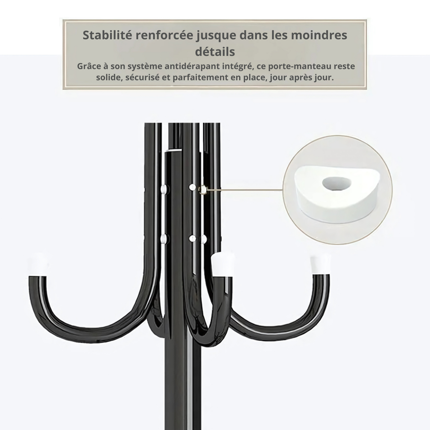 Porte manteau sur pied perroquet avec plusieurs crochets- FACILIO