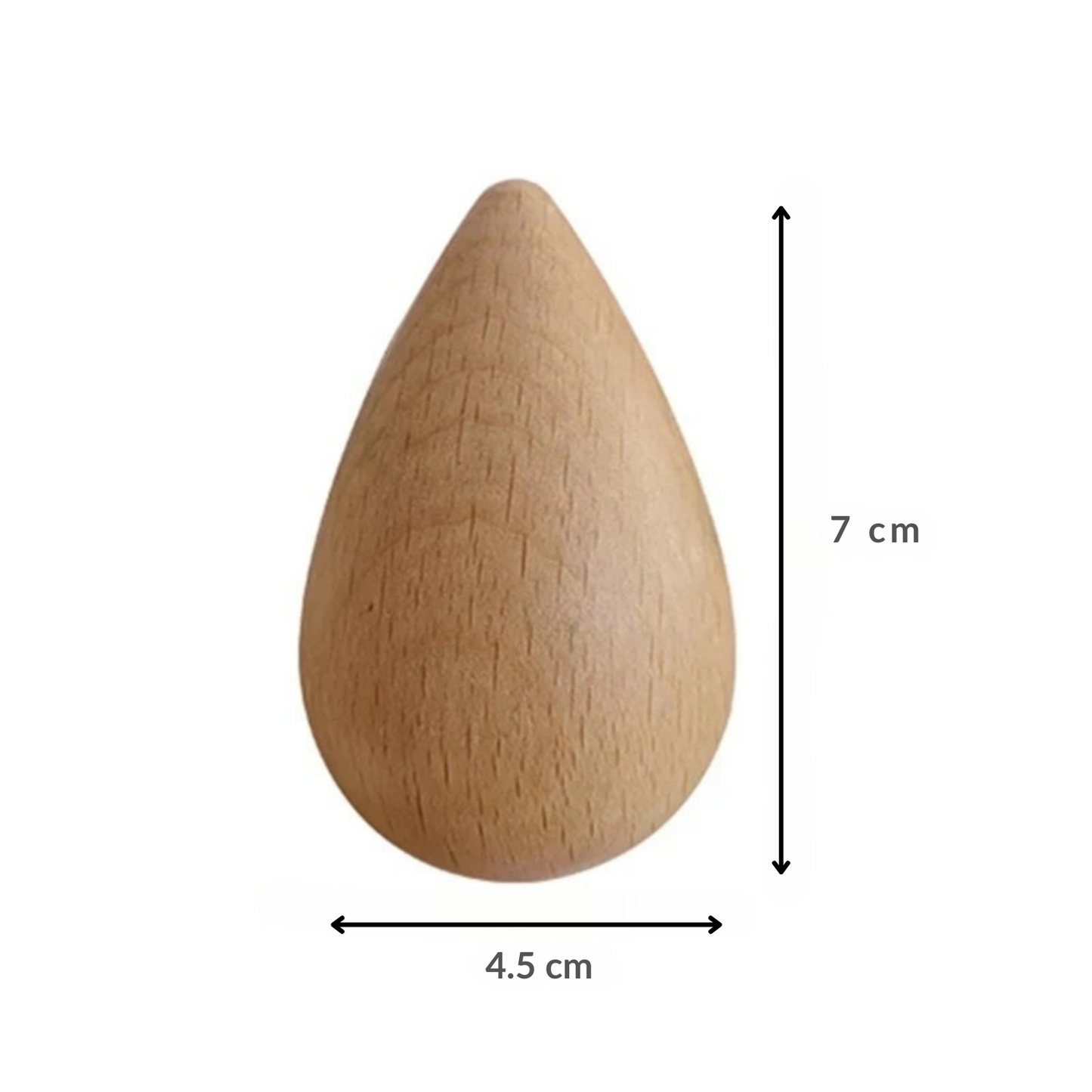 Patere murale design en bois en forme de goutte - PLUVIA