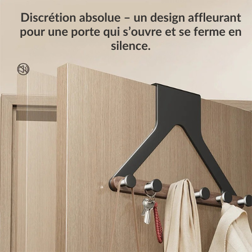 Porte manteau pour porte design, bois & métal - PENDEORE