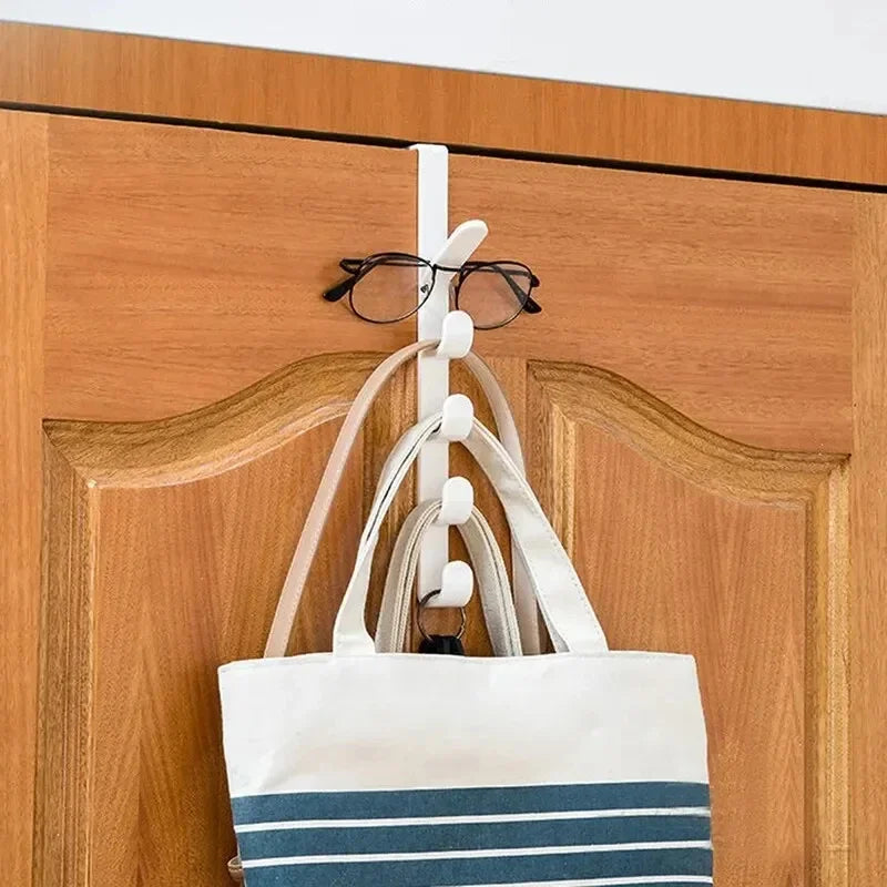 Porte manteau sur porte vertical multi-crochet - DORIKA