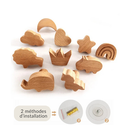 Crochet muraux en bois sous différentes formes - FORMAE