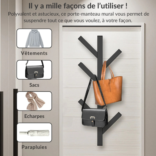 Porte manteau mural arborescent au design épuré - TRUNCA