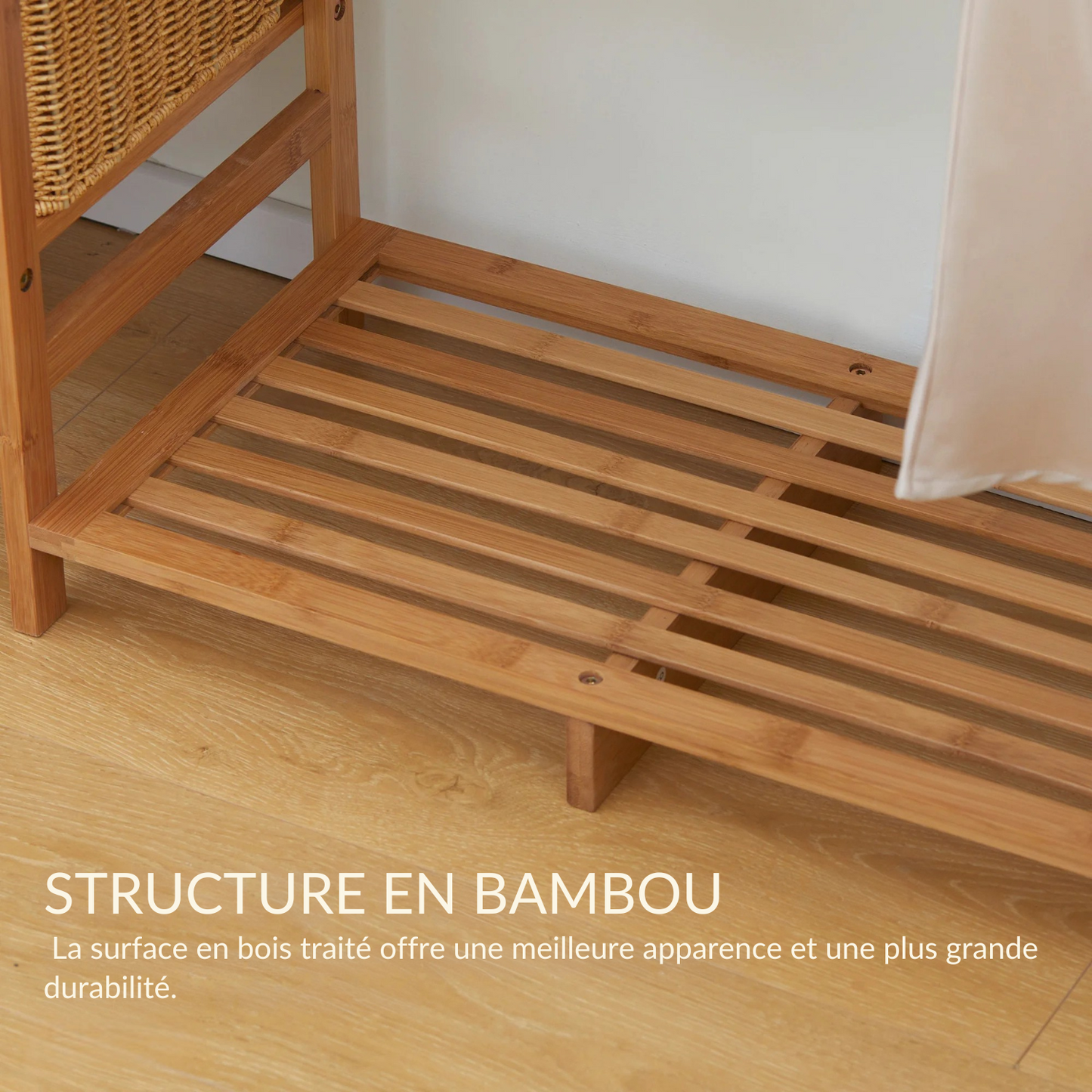 Portant vêtement ouvert en bois -  ROBURA