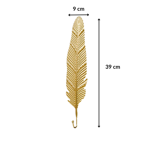 Patère feuille dorée - FOLIUM
