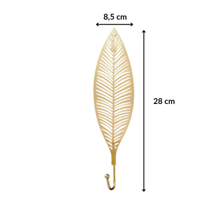 Patère feuille dorée - FOLIUM