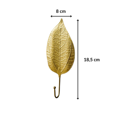 Patère feuille dorée - FOLIUM