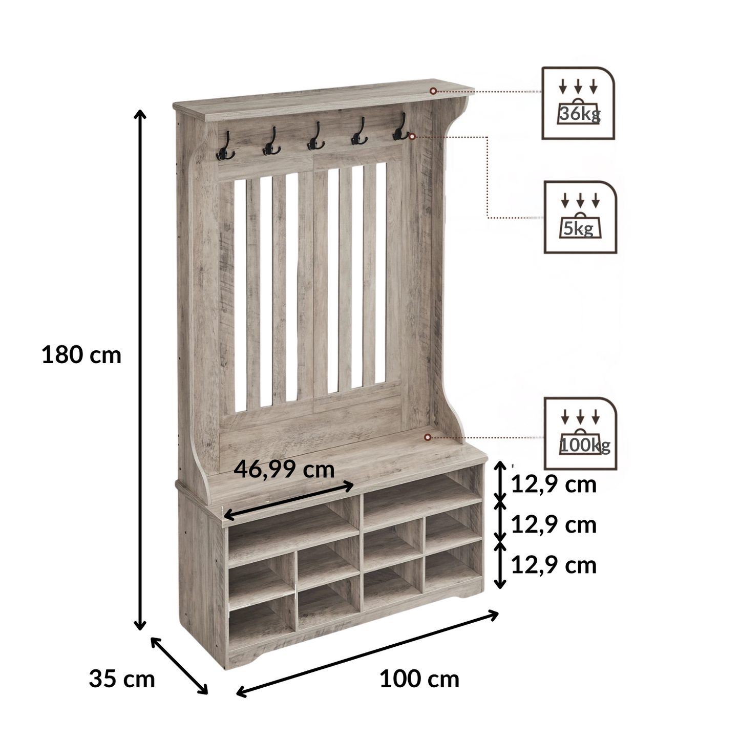 Vestiaire d’entrée multifonction - ARMARIUM