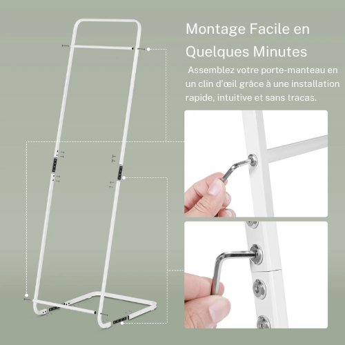Portant vêtements minimaliste et stable - VECTIS