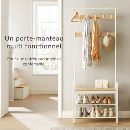 Vestiaire d'entrée multifonctionnel avec banc intégré - TRIPLEX