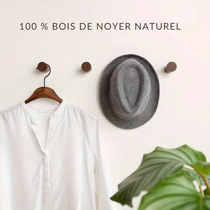 Patere murale simple en bois massif – FIXA