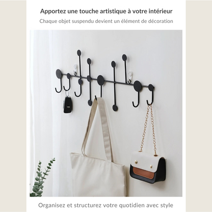 Porte manteau mural design cercle et feuille - FORMA