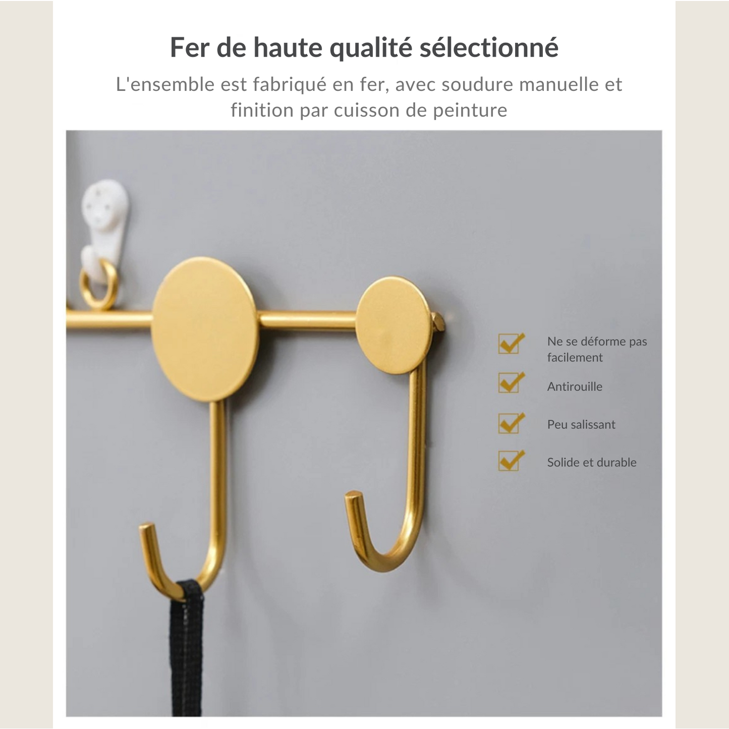 Porte manteau mural design cercle et feuille - FORMA