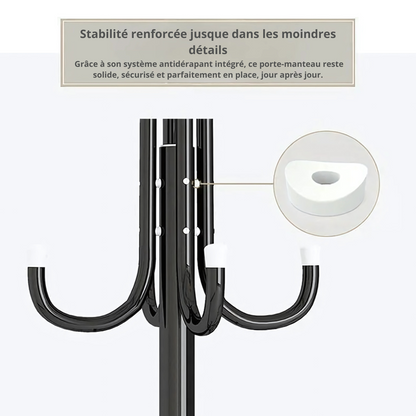 Porte manteau sur pied perroquet avec plusieurs crochets- FACILIO