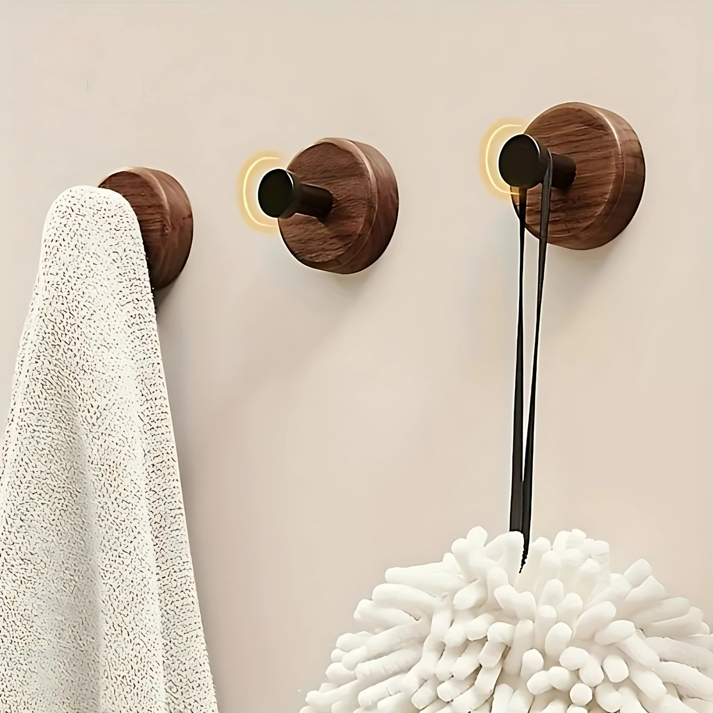 Patere mural bois massif & métal - DUALIS