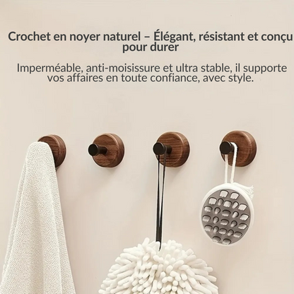 Patere mural bois massif & métal - DUALIS