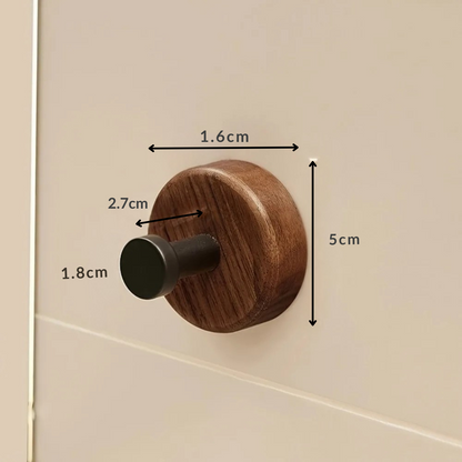 Patere mural bois massif & métal - DUALIS