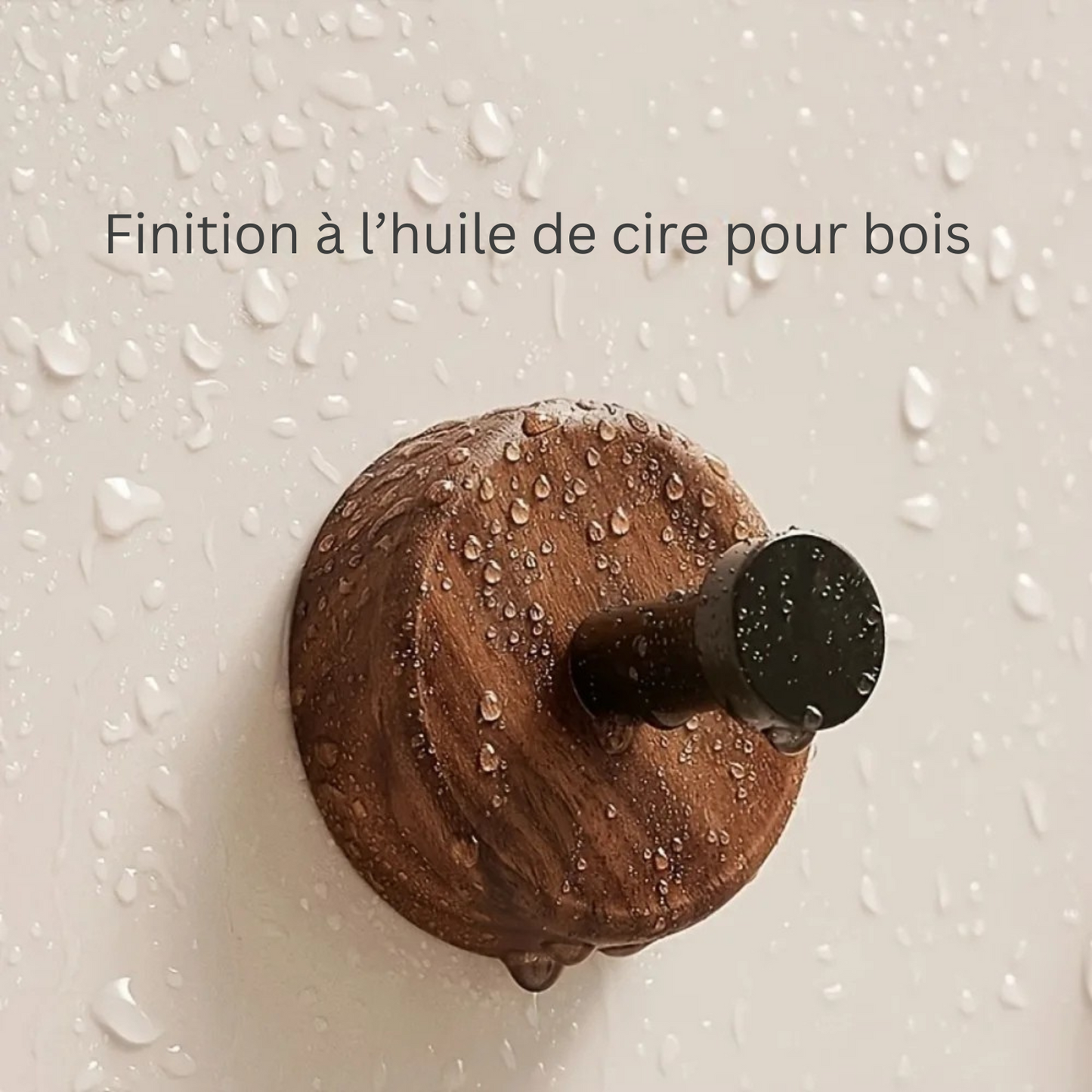 Patere mural bois massif & métal - DUALIS