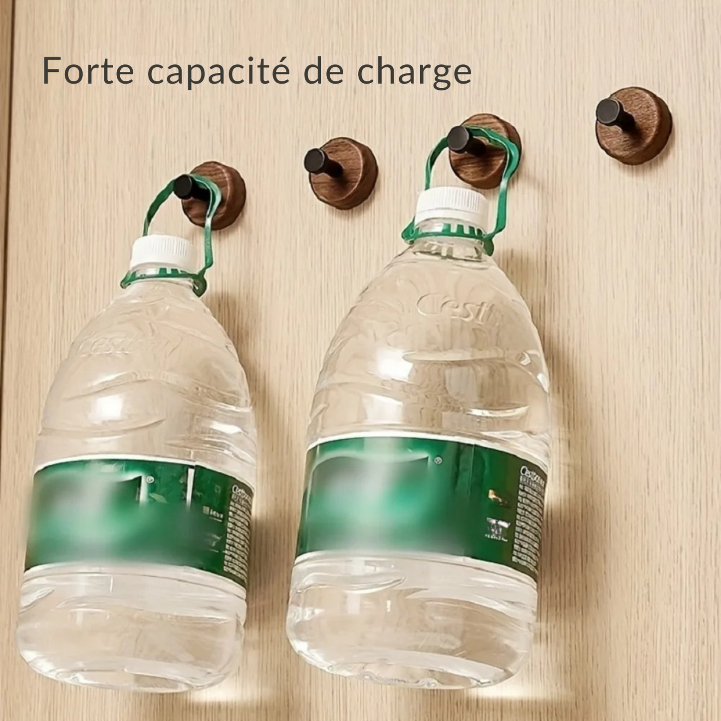 Patere mural bois massif & métal - DUALIS