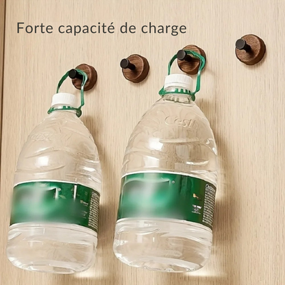 Patere mural bois massif & métal - DUALIS