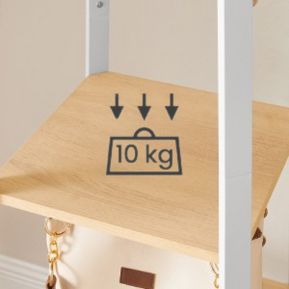 Porte manteau colonne sur pied avec étagères - LOCELLA