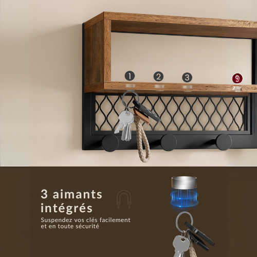 Porte-manteau mural avec banc de rangement - STRUCTURA DUO