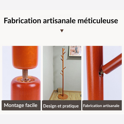 Porte manteau sur pied en bois de hêtre – LIGNA