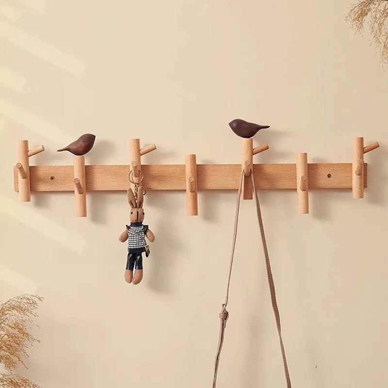 Porte manteau mural décoratif avec oiseaux - RAMILLA