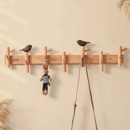 Porte manteau mural décoratif avec oiseaux - RAMILLA