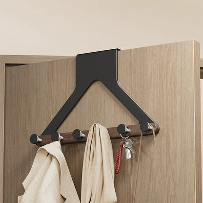 Porte manteau pour porte design, bois & métal - PENDEORE