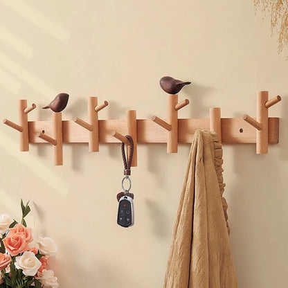 Porte manteau mural décoratif avec oiseaux - RAMILLA