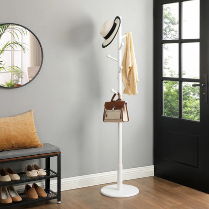 Porte manteau sur pied design en bois blanc - LINEA ALBA