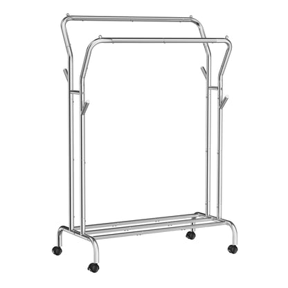 Portant vêtements noir et mobile double barre - DUPLEX RATIO