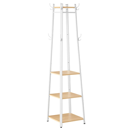 Porte manteau colonne sur pied avec étagères - LOCELLA