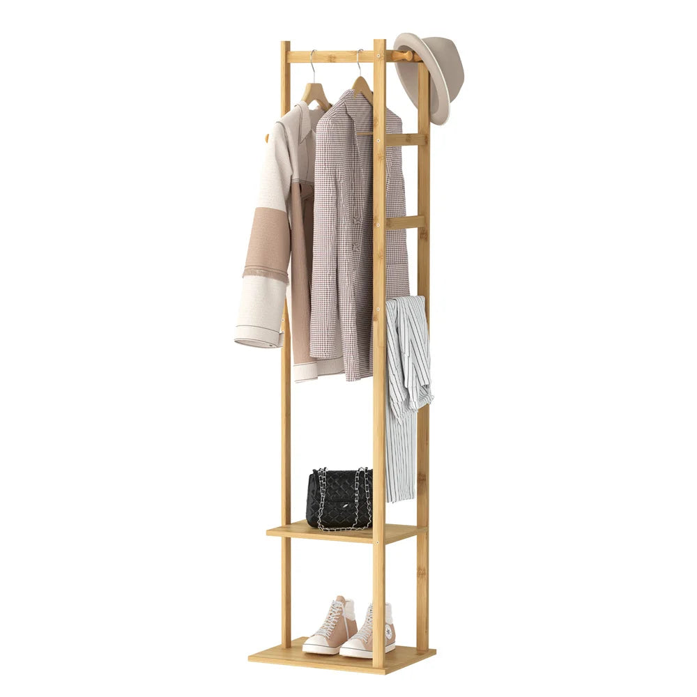 Porte manteau sur pied en bambou avec étagères - STATURA