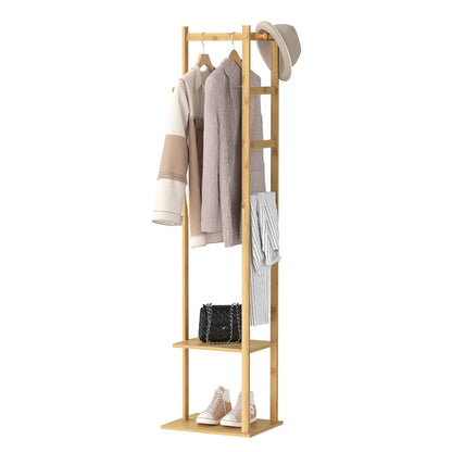 Porte manteau sur pied en bambou avec étagères - STATURA