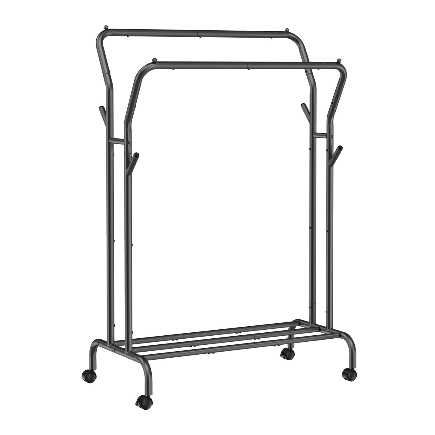 Portant vêtements noir et mobile double barre - DUPLEX RATIO